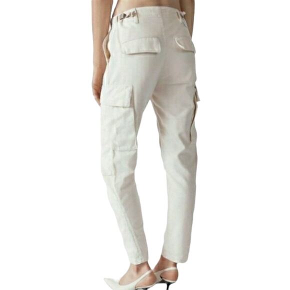 RE/DONE Originals casual cargo utility pants jeans in off white Size 26 - Picture 5 of 12